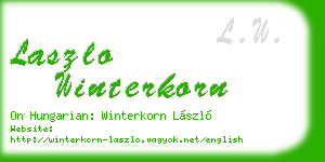laszlo winterkorn business card